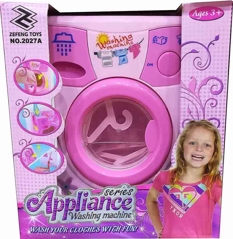 ماشین لباسشویی اسباب‌بازی باتری‌خور مدل 2027 | موزیکال و چراغ‌دار، مناسب بازی نقش‌آفرینی کودک