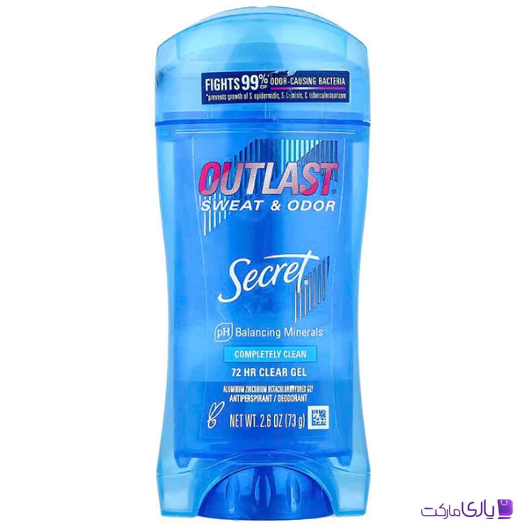 مام ژله ای ضد تعریق زنانه سکرت سری Outlast مدل Completely Clean حجم 73 گرم