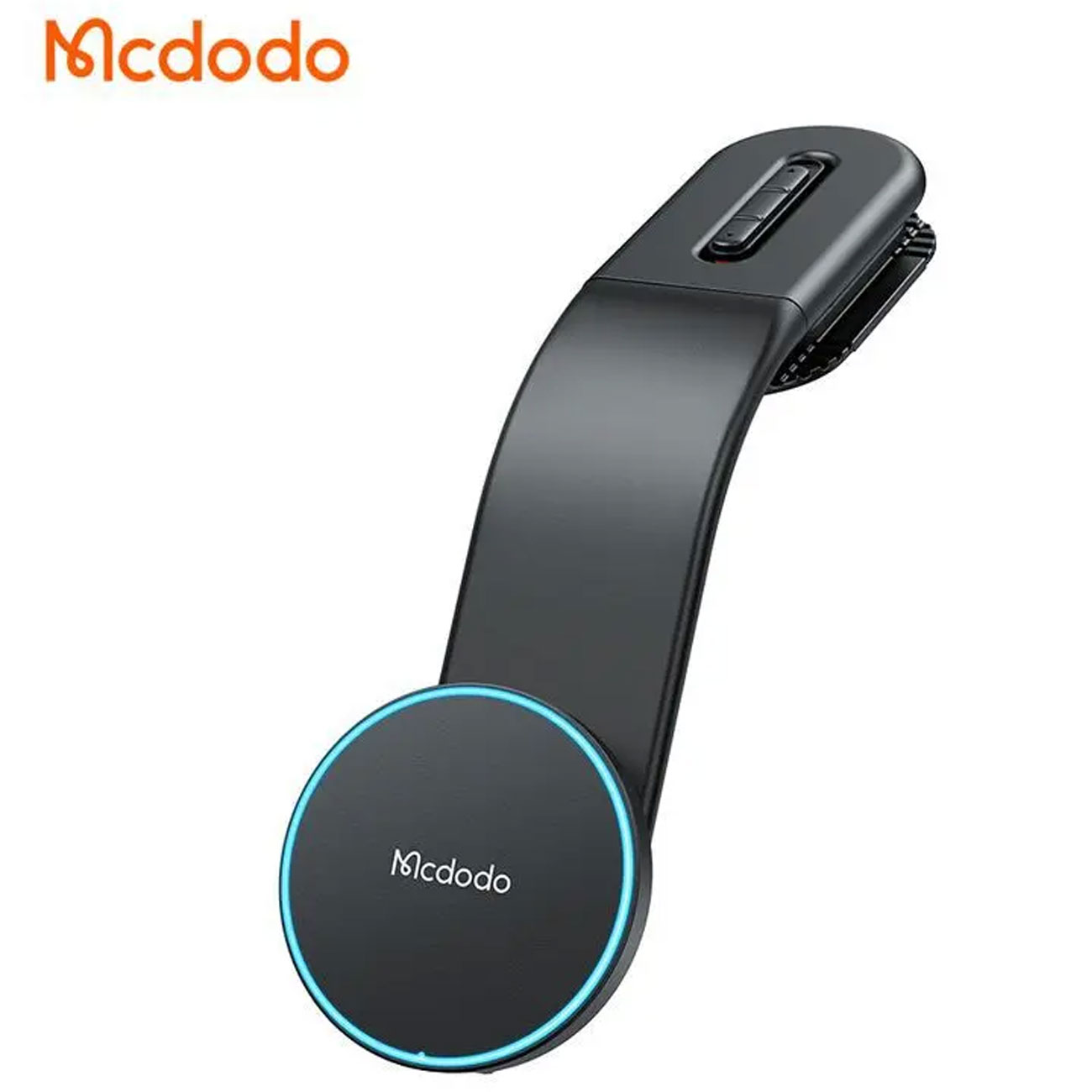 McDodo CH-6290 15W MagSafe Wireless Car Charger and Holder with adjustable arm and magnetic phone mount, black.