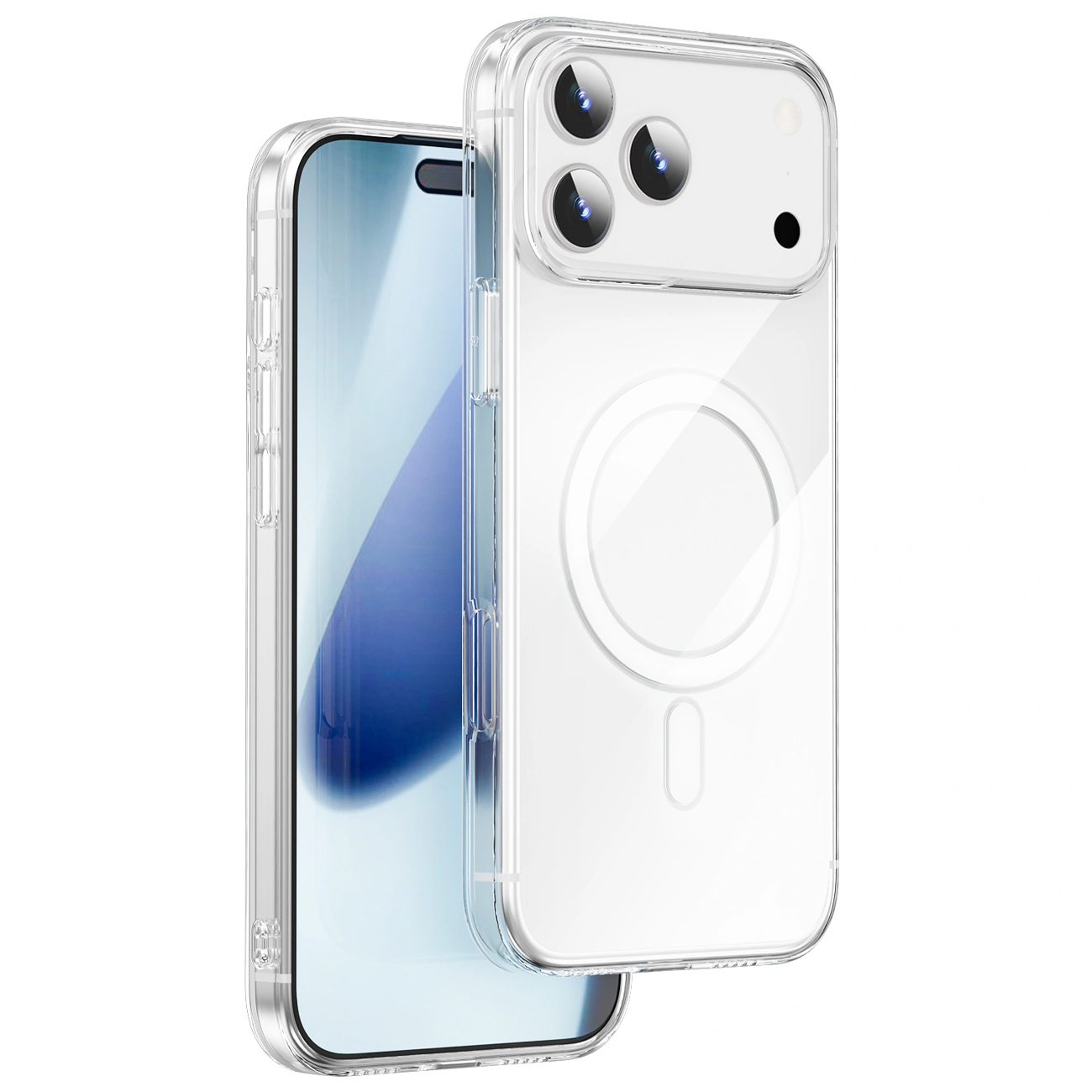 شفاف مگنتی YXK-207 قاب پشت و رو برای آیفون 17 پرومکس با دایره مگ‌سیف.