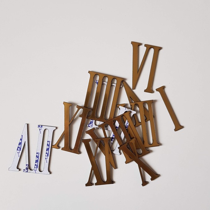 اعداد ساعت یونانی سایز بزرگ (طلایی)