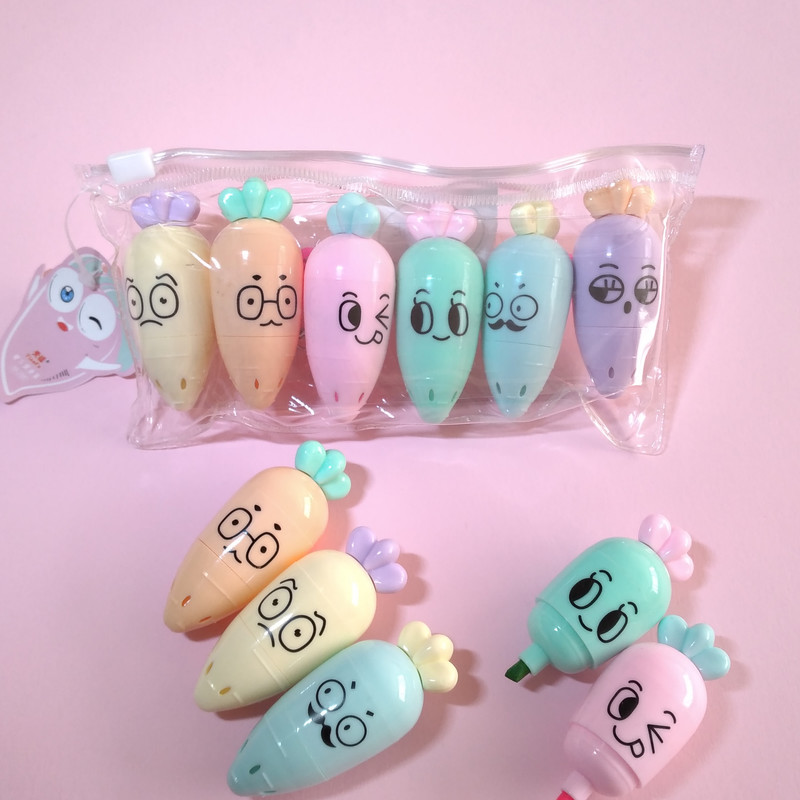 ماژیک علامت گذار طرح هویج مجموعه 6عددی