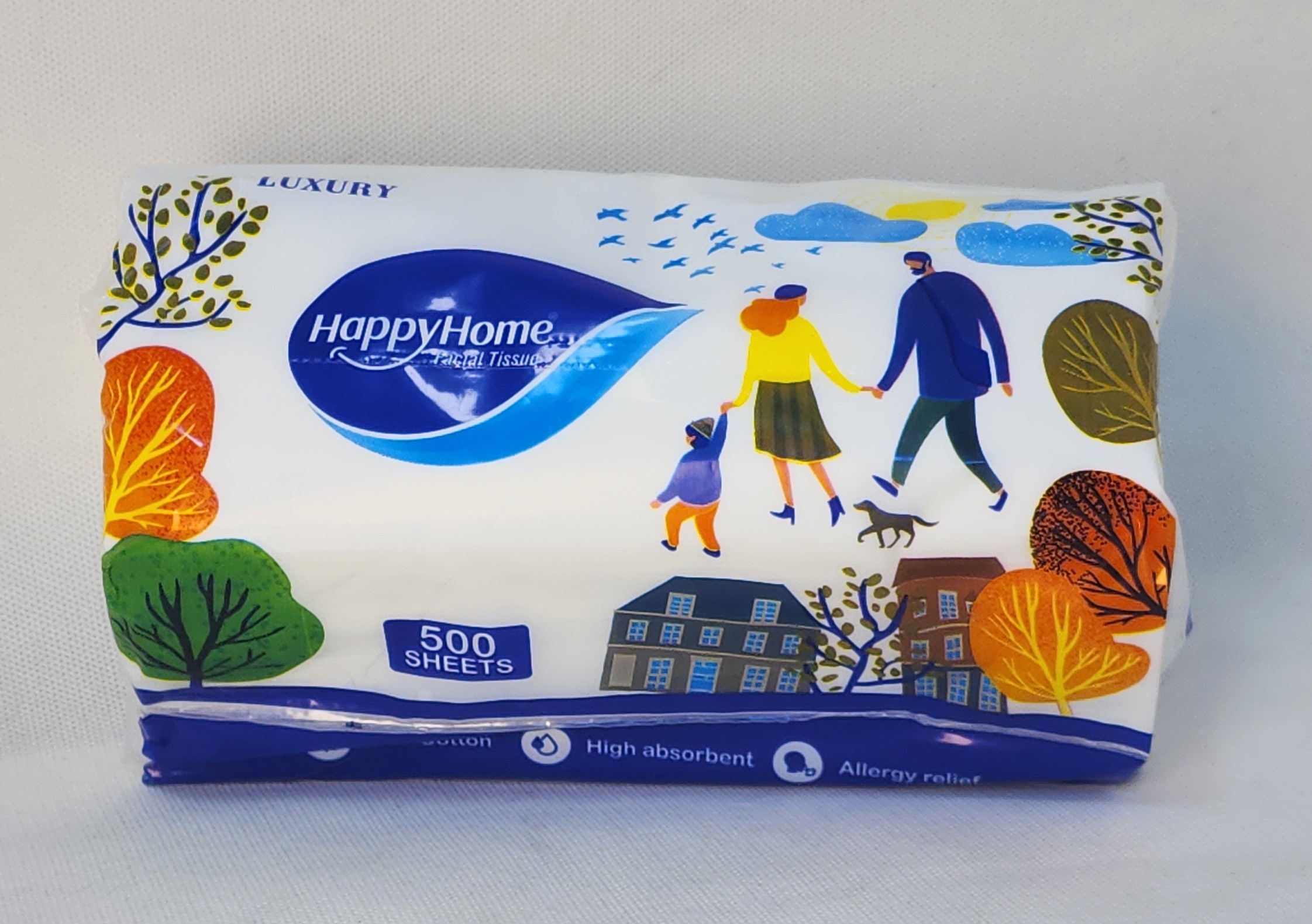 دستمال اقتصادی 500 برگ هپی هوم happy home
