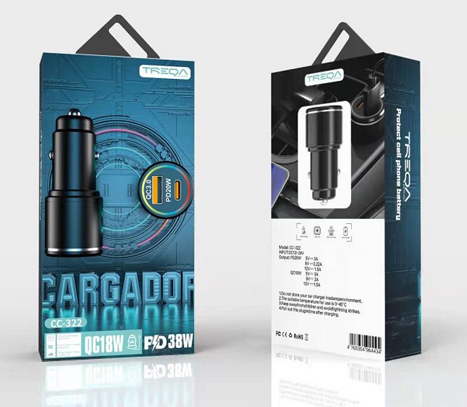 شارژر فندکی فست  ترکا  TREQA مدل CC-322