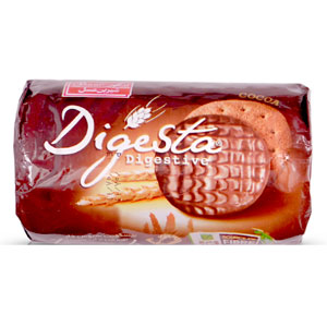 بیسکویت دایجستا سبوس‌دار روکش شکلاتی 200 گرمی شیرین عسل