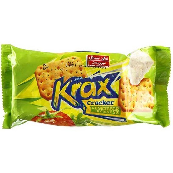 کراکر کراکس پنیر و سبزیجات 70 گرمی شیرین عسل