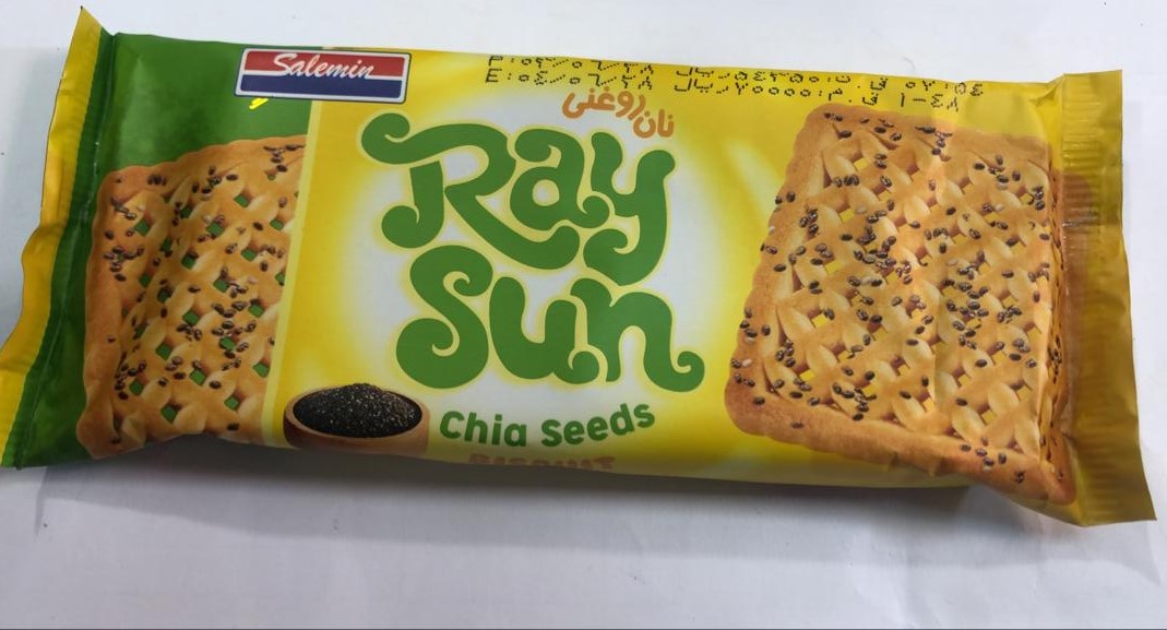 نان روغنی دانه چیا 50 گرمی شیرین عسل