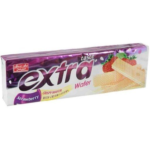 ویفر اکسترا توت فرنگی 100 گرمی شیرین عسل