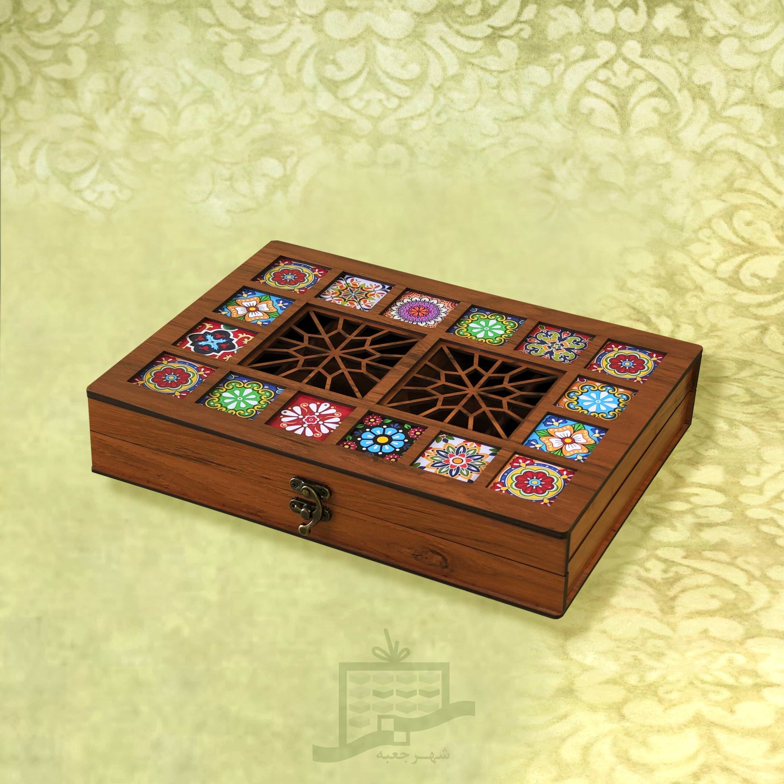 جعبه لیزری (طرح نرگس 4.2)-آجیل و خشکبار،دمنوش،شکلات،میوه خشک،کادو و هدیه