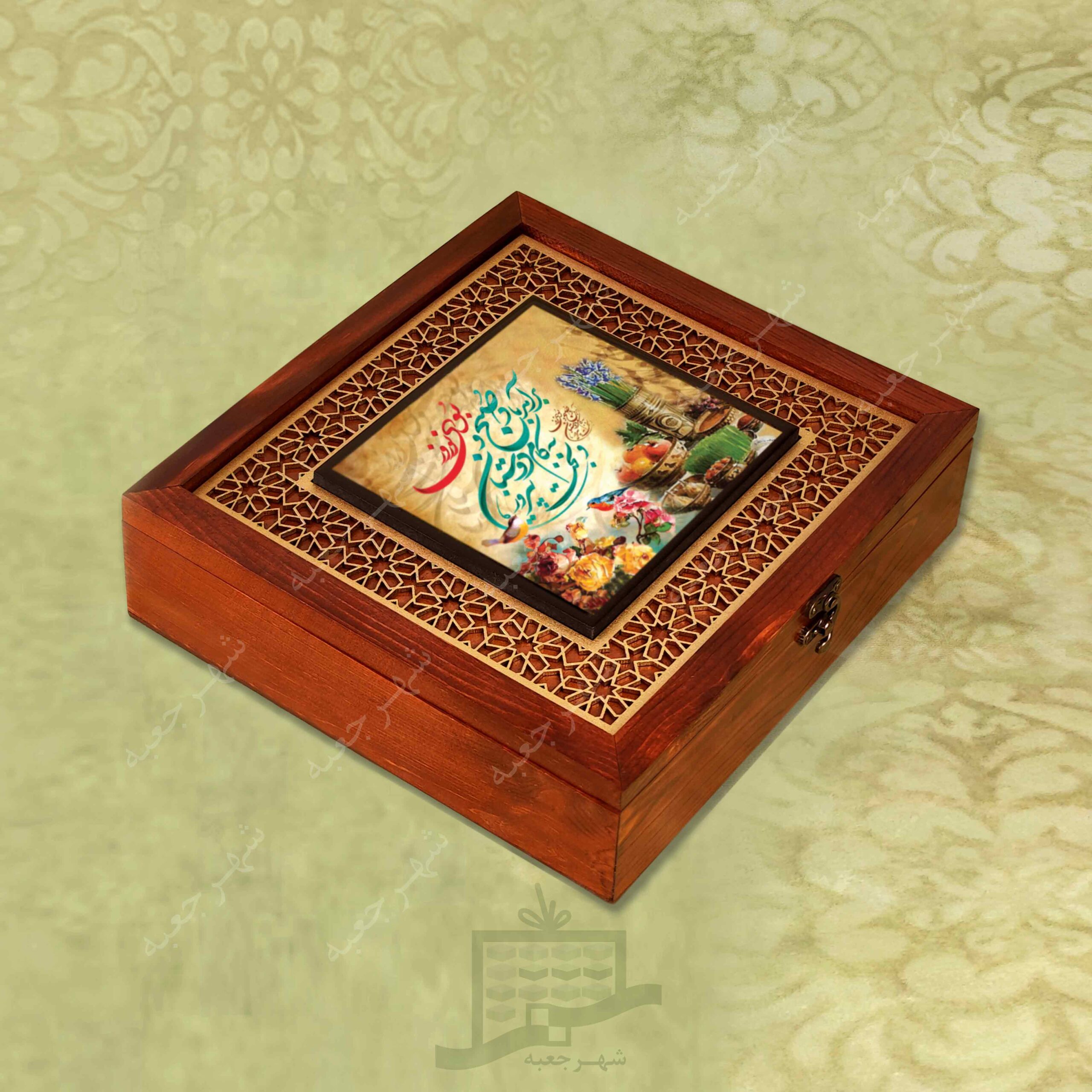 جعبه چوبی (طرح N6*1*28)-آجیل و خشکبار ، دمنوش ، گز و شکلات ، میوه خشک ، هدیه و کادو