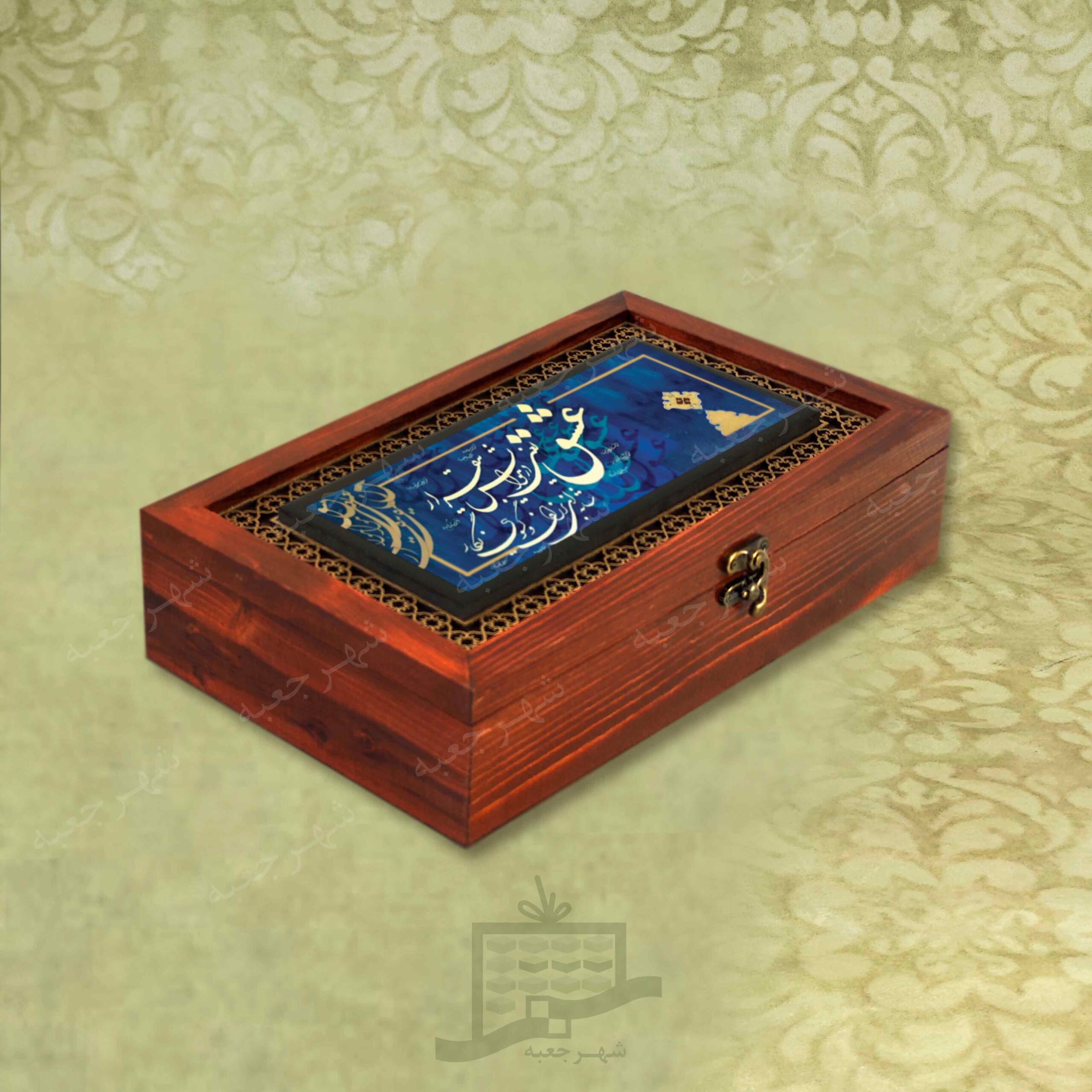 جعبه چوبی (طرح M11*1*32) -آجیل و خشکبار،دمنوش،گز و شکلات،میوه خشک،هدیه و کادو