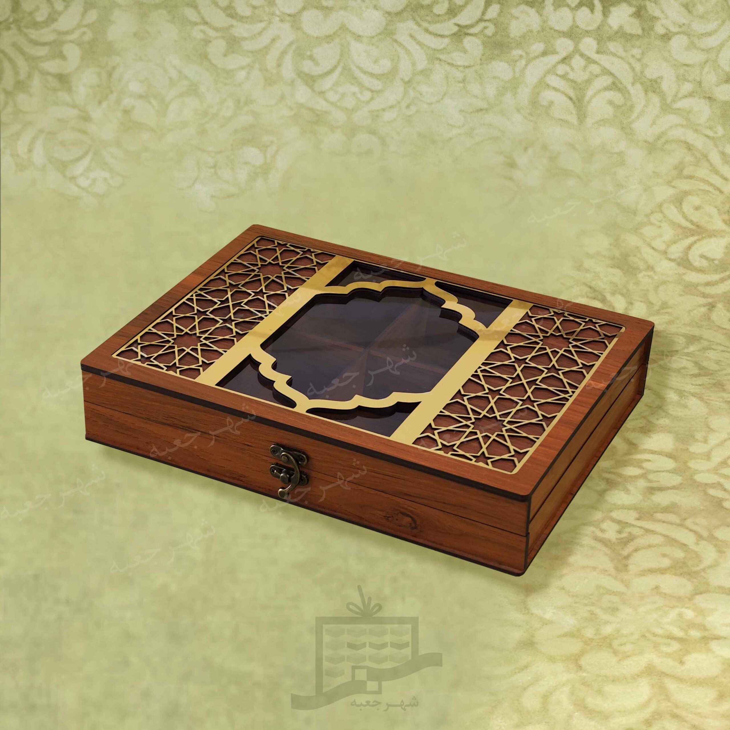 جعبه لیزری (طرح نرگس 1)-آجیل و خشکبار،دمنوش،شکلات،میوه خشک،کادو و هدیه
