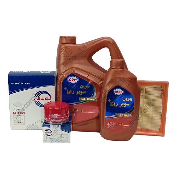 پکیج طلائی روغن موتور بهران و فیلتر سرکان برای ال 90، ساندرو، سیمبل، داستر (هزینه ارسال پس‌کرایه)