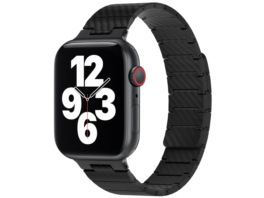 اپل واچ مشکی با بند فلزی مغناطیسی ویوو مدل Wi-WB009، سازگار با سایز 38/40/41 میلی‌متر.