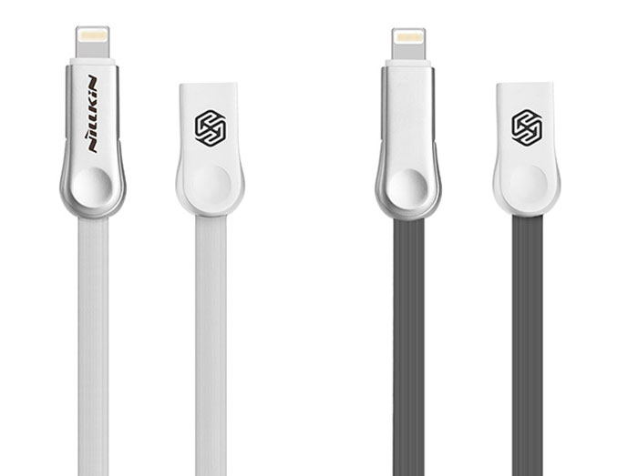 کابل دو سر نیلکین Plus Ⅲ با کانکتور لایتنینگ و میکرو USB، ضد گره و بادوام. طول ۱ متر.