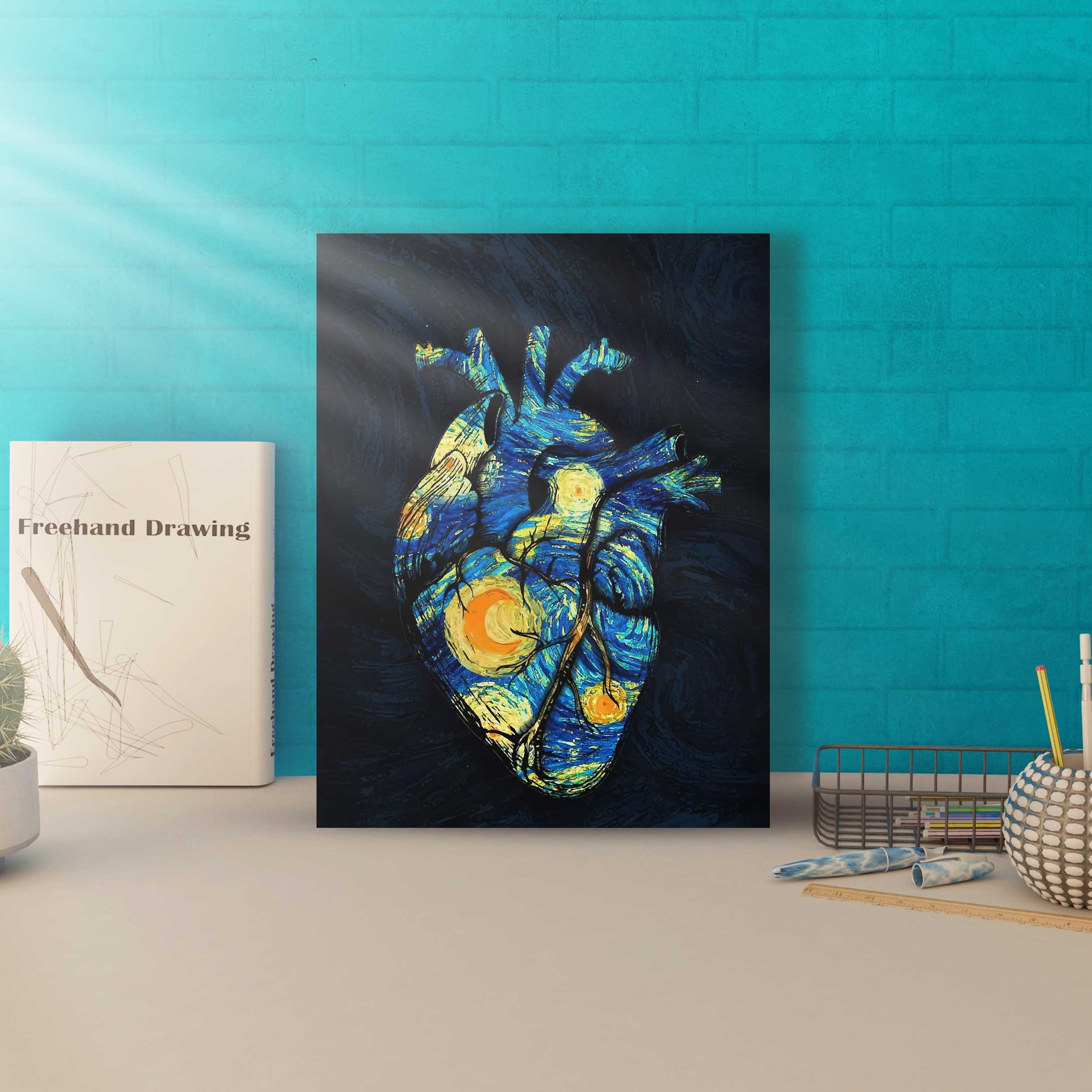 تابلو شاسی پینکمن مدل شب پرستاره ونگوگ Jm2395 Jm2395