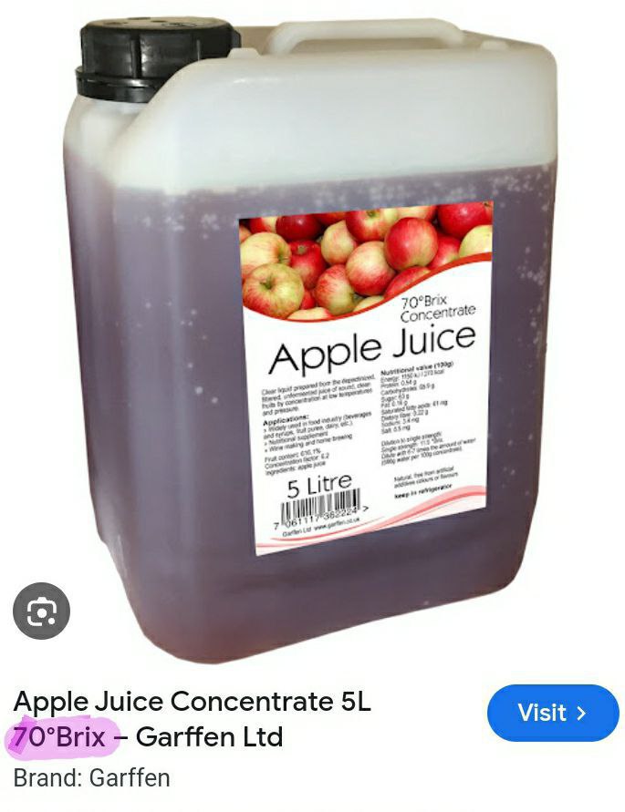 کنسانتره سیب طبیعی پنج لیتری hvbshop