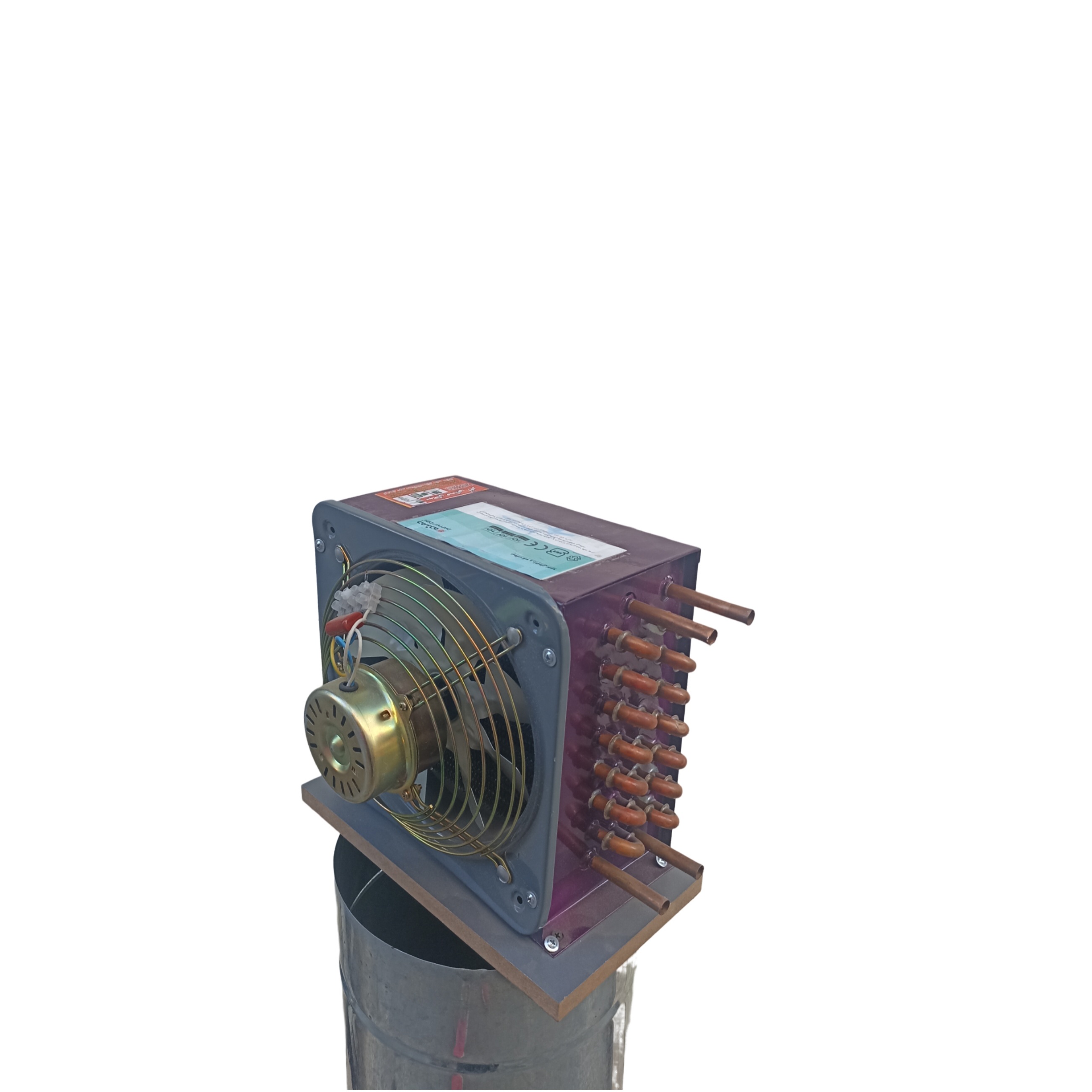 کندانسور برقی مس کوره دیده 2 خروجی همراه با رطوبت سنج دماسنج