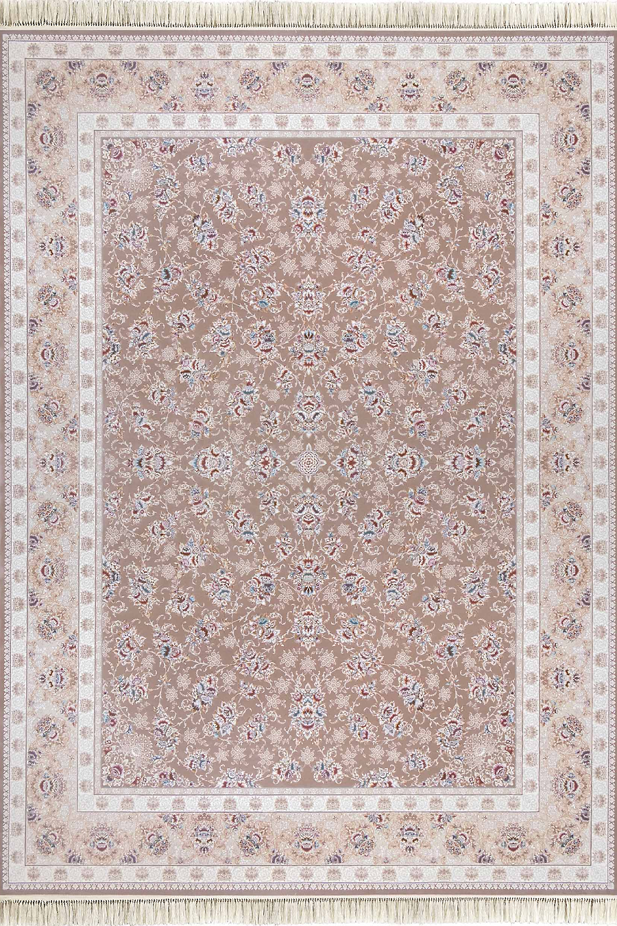فرش داریوش 1500 شانه کلکسیون مینیاتور کد D1534 زمینه ترمه ای (برجسته)