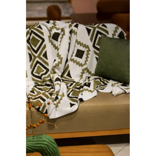 شال مبل کلکسیون پانچ پرتو سایز 180140 سانتی متر رنگ زرشکی