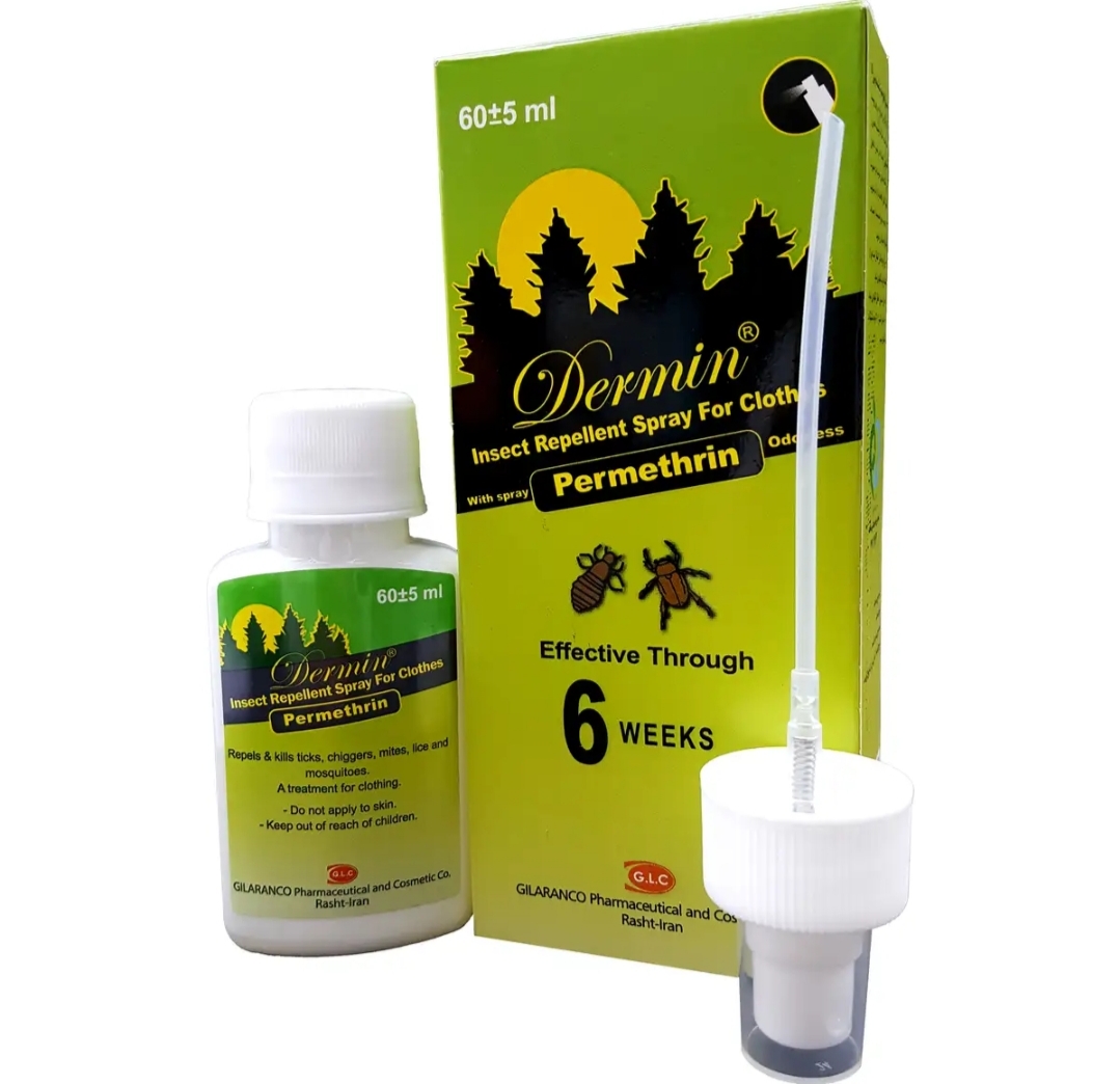 اسپری دافع حشرات البسه درمین (60 میلی لیتر)