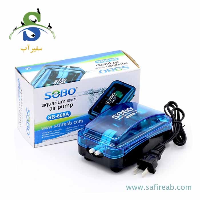 پمپ هوای 2 خروجی SB-666A سوبو