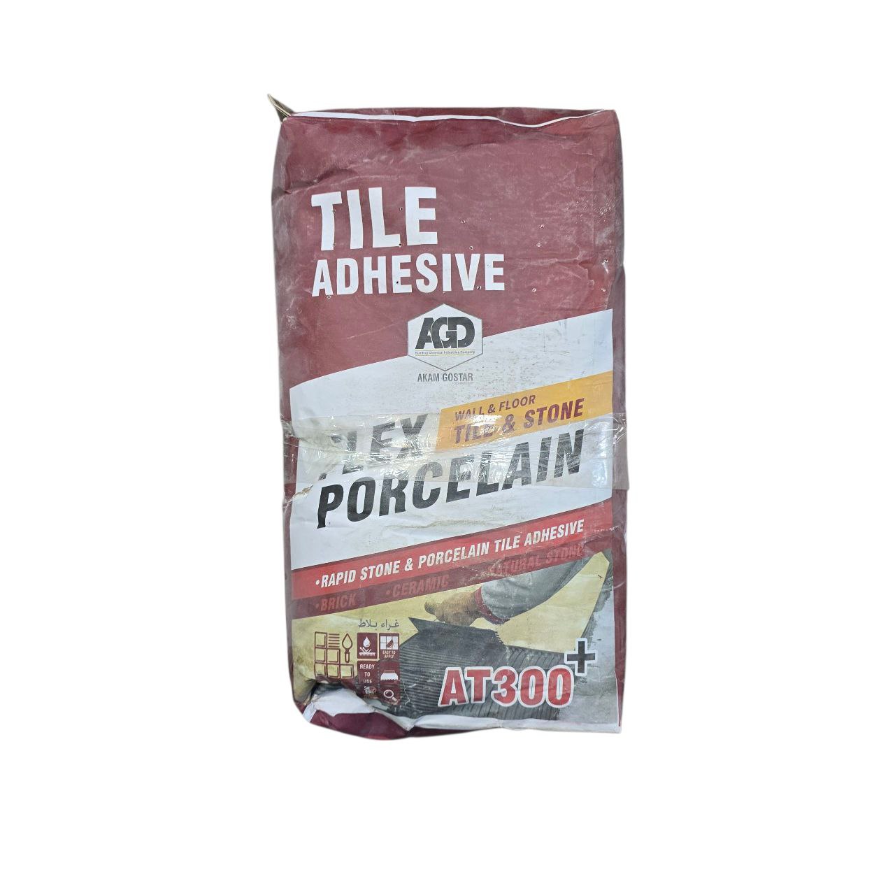 چسب کاشی پودری قرمز پرسلان 20 کیلویی AT300 مارک AGD پس کرایه