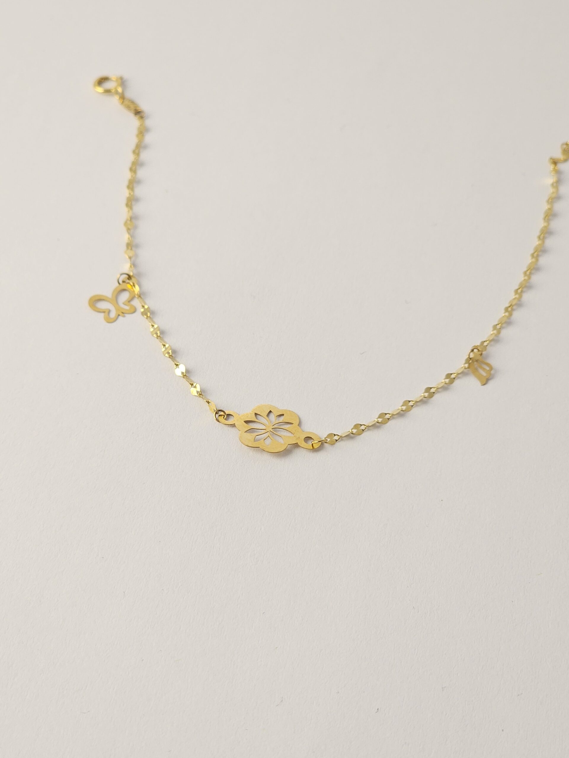 دستبند پولکی طرح گل