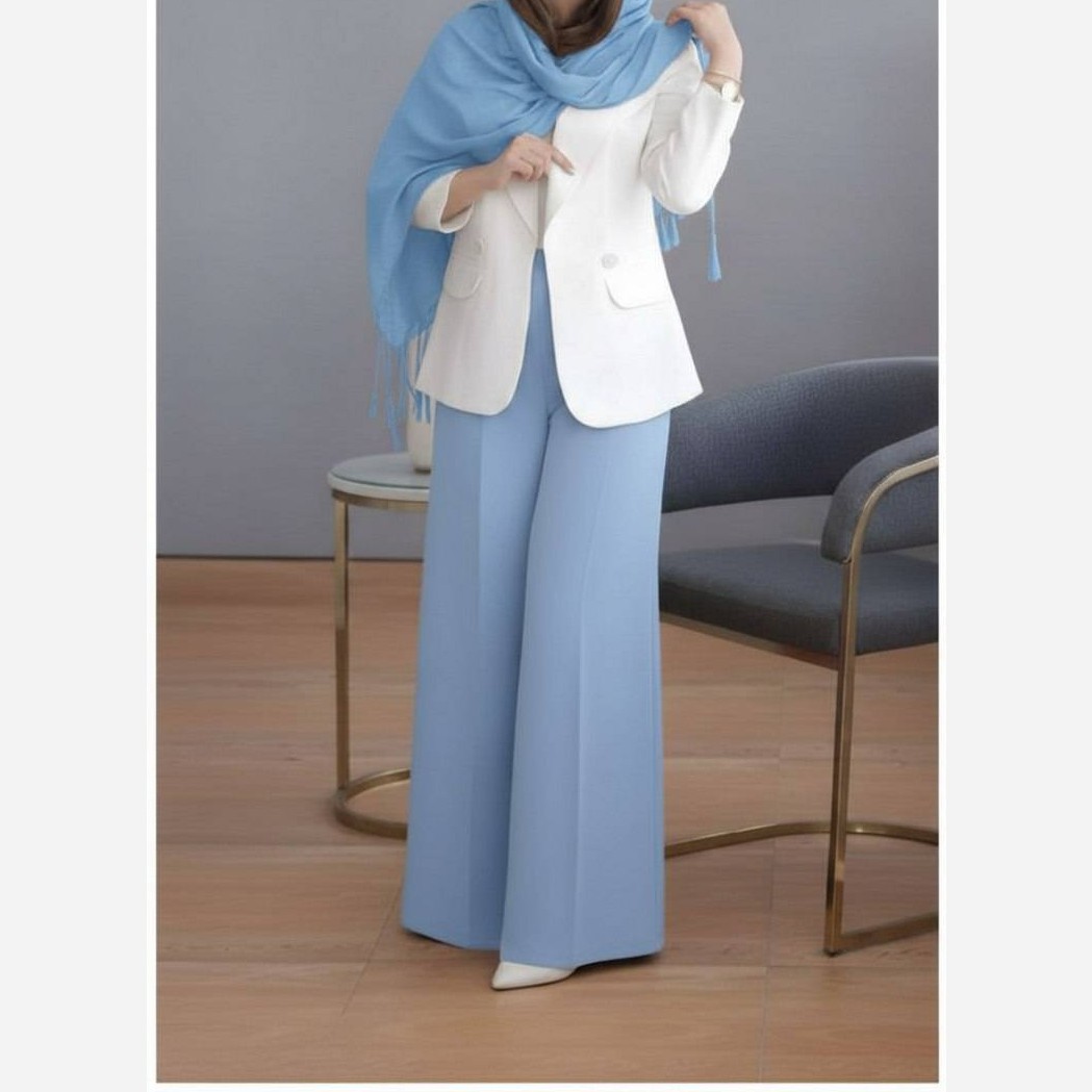 ست کت شلوار زنانه راحله جنس کرپ مازراتی