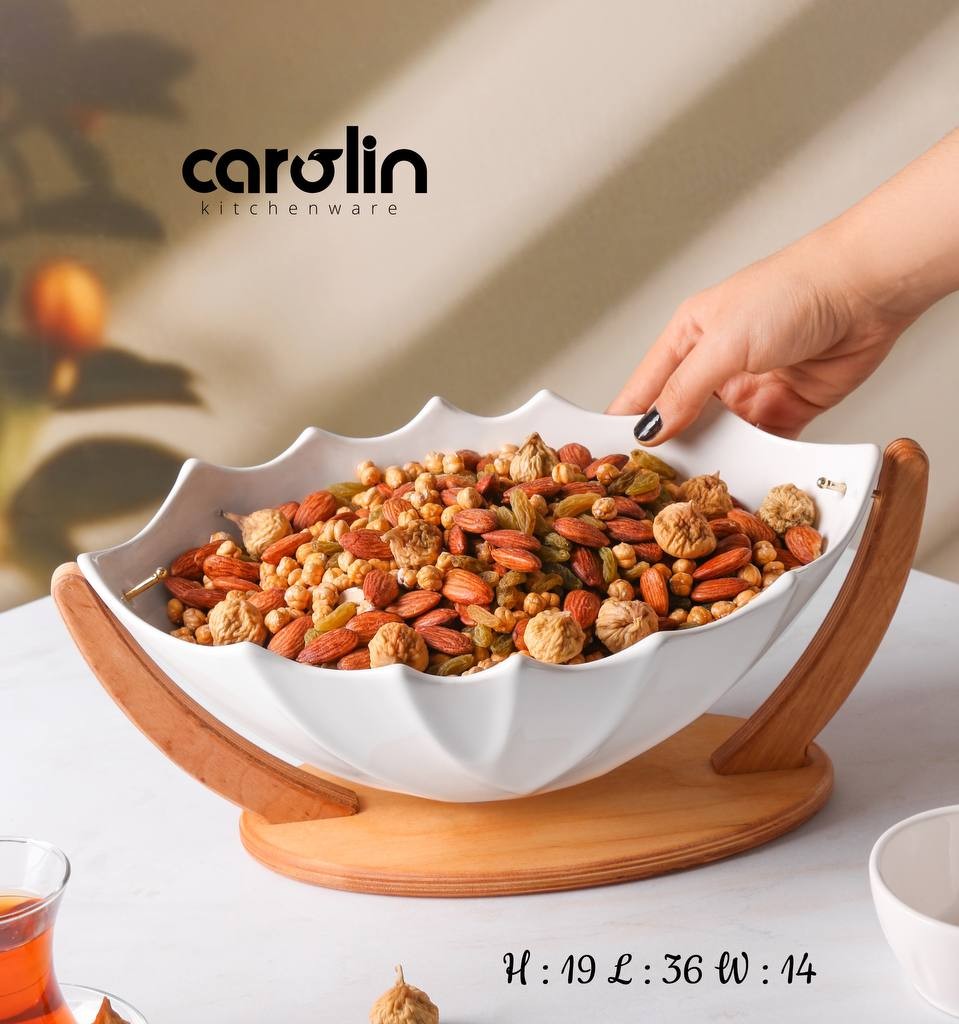 سالادخوری(آجیل خوری) پایه چوبی کشکول کارولین