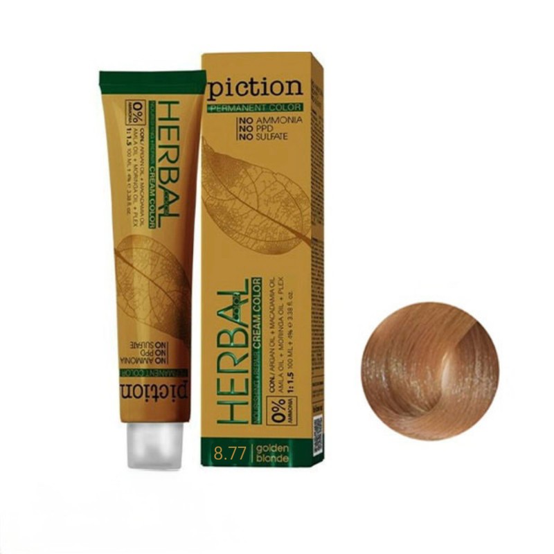 رنگ مو پیکشن شماره 8.77 حجم 100 میلی لیتر رنگ بلوند نسکافه ای روشن