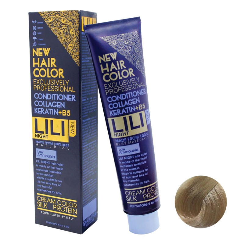 رنگ مو لی لی نایت مدل B5 شماره 9.132 حجم 120 میلی لیتر رنگ بلوند نسکافه ای روشن