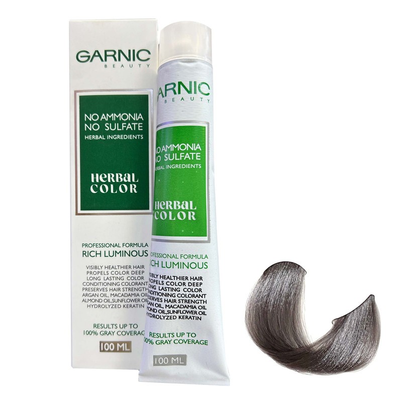 رنگ مو گارنیک مدل NO-AMMONIA شماره 8.1 حجم 100 میلی لیتر رنگ بلوند خاکستری روشن