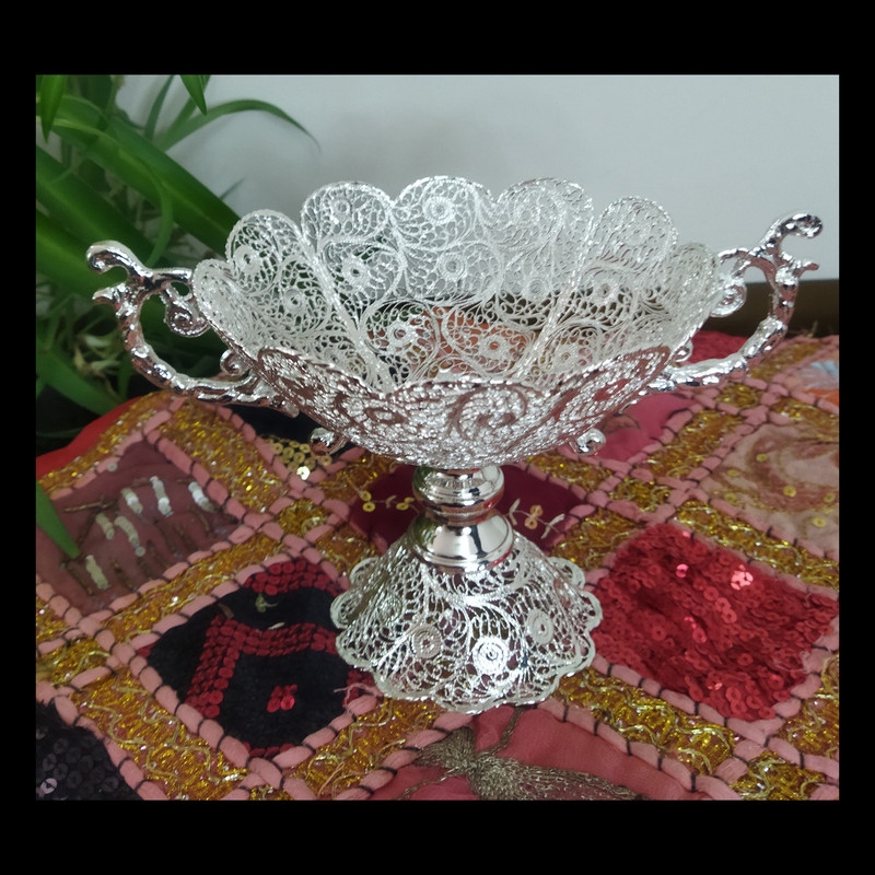 شکلات خوری ملیله کاری مدل اطلس کد 3305