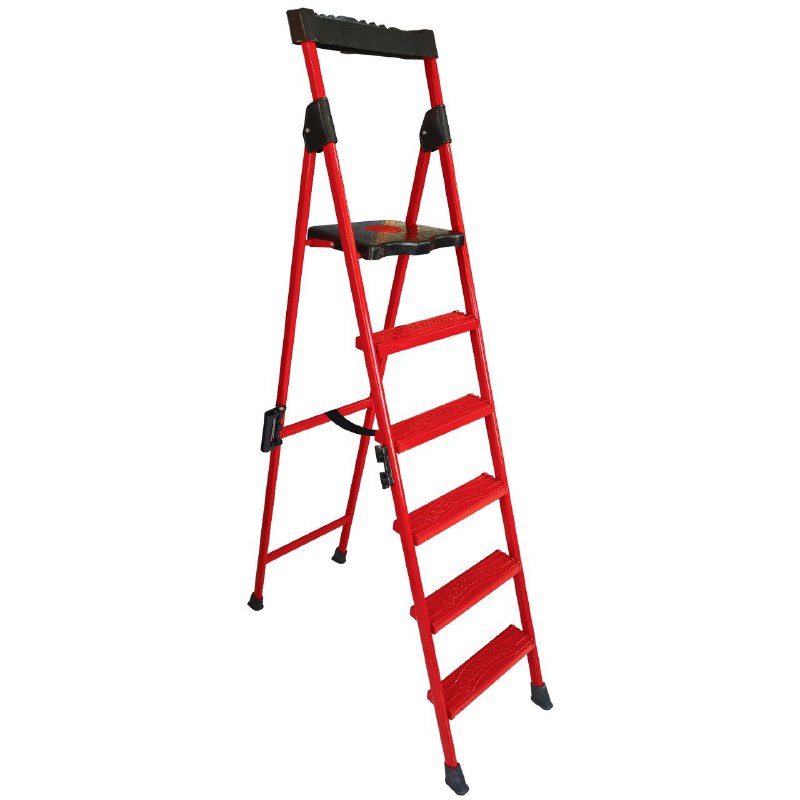 نردبان آهنی صنعتی (خانگی،فروشگاهی) 6 پله 1.5 متری مدل مروارید از برند ماندگار پس کرایه