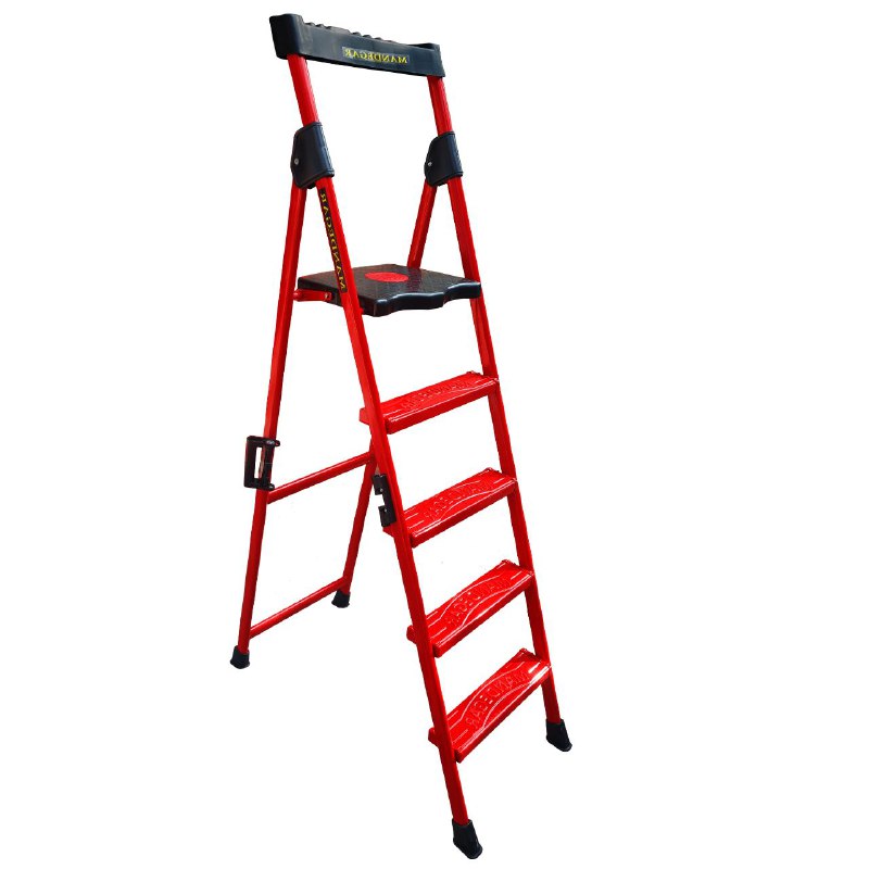 نردبان آهنی صنعتی (خانگی،فروشگاهی) 5 پله 1.25 متری مدل مروارید از برند ماندگار پس کرایه