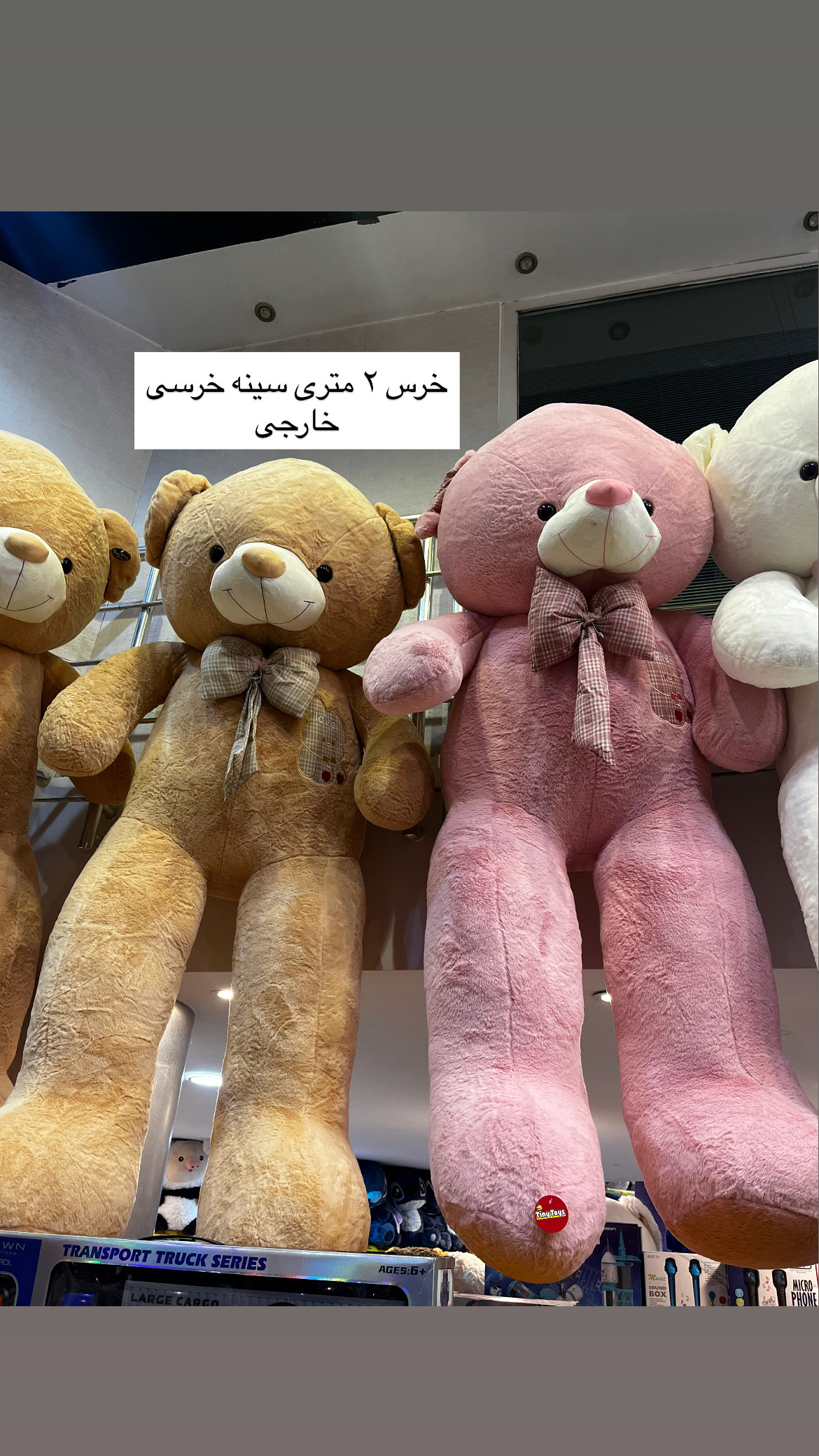 عروسک خرس سینه خرسی 2 متری وارداتی