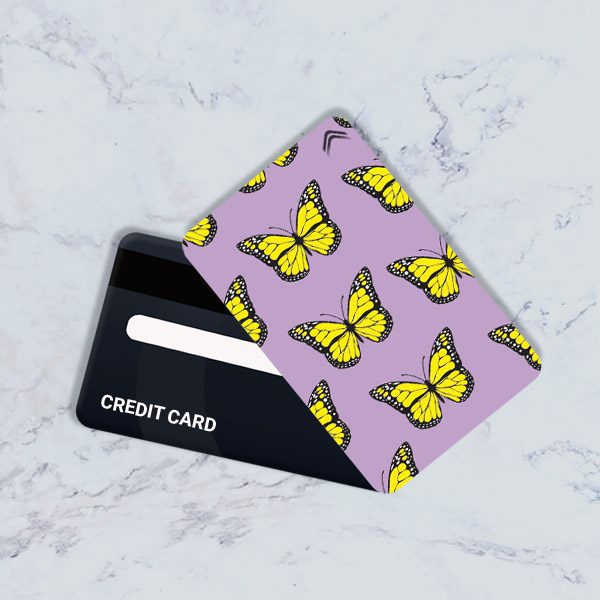 استیکر کارت بانکی مدل فانتزی پروانه کد CAF639-K