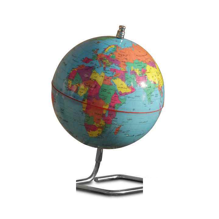 کره جغرافیایی سایز14 پایه هندسی آبی فارسی ایده