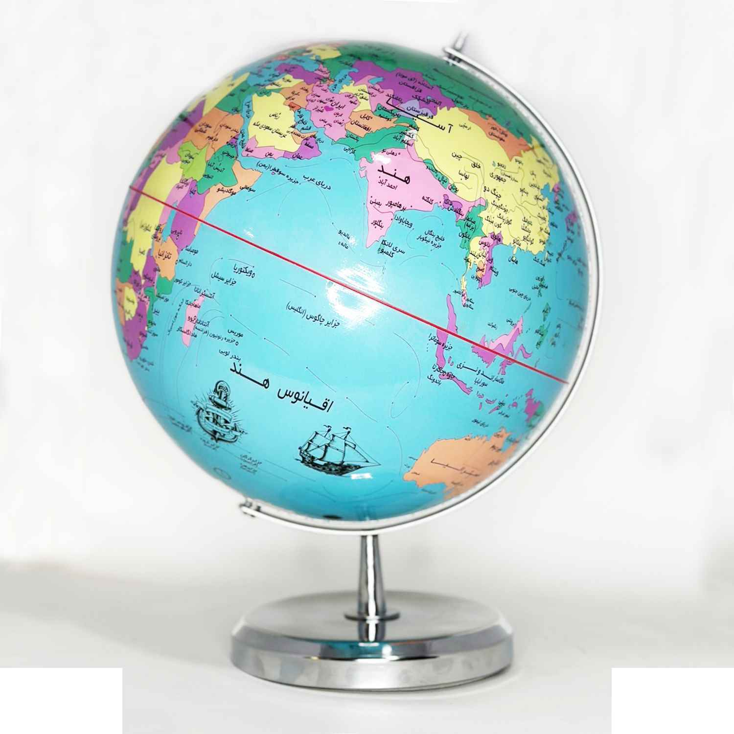 کره جغرافیایی سایز30 پایه فلزکماندارایده کد128