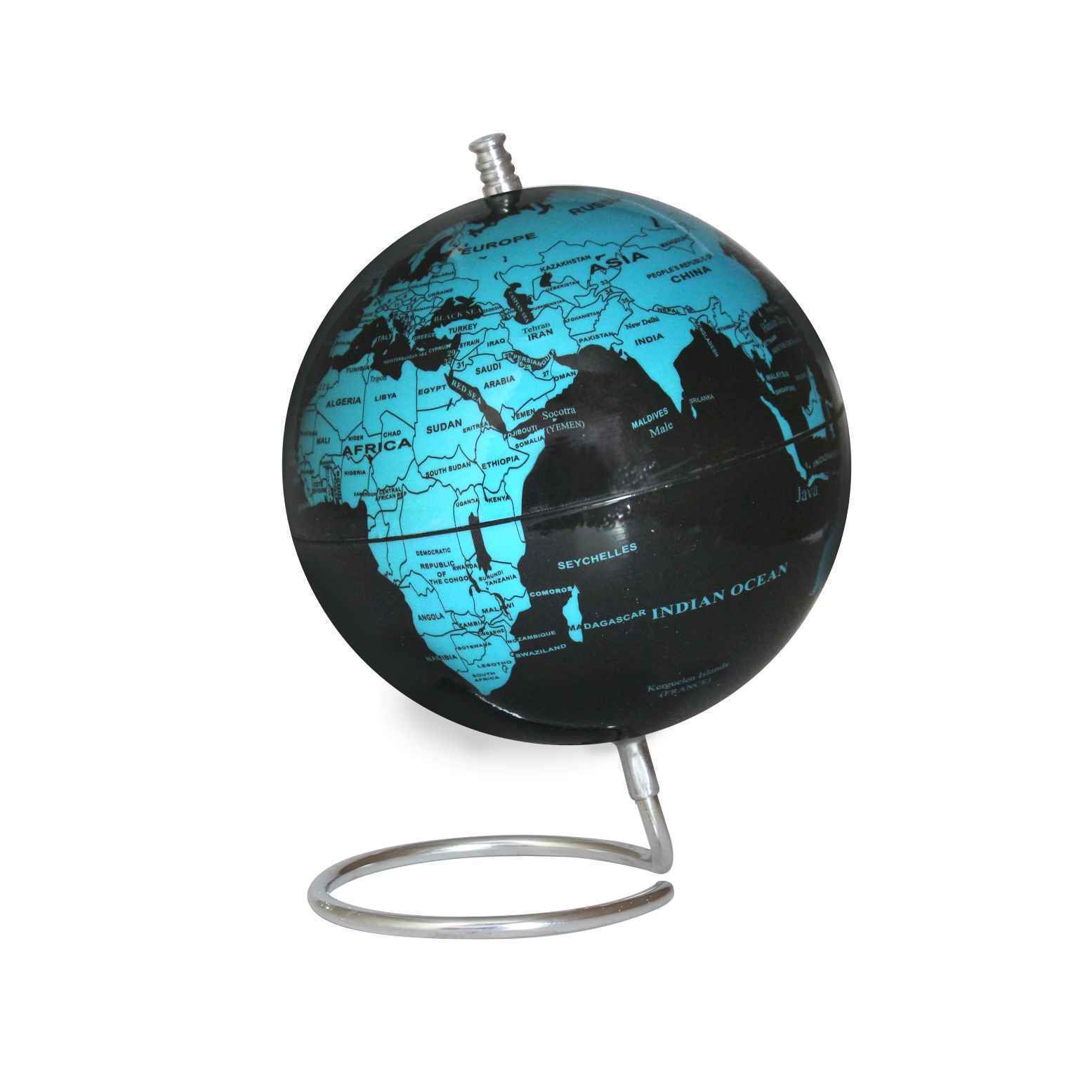 کره جغرافیایی سایز14 پایه هندسی آبی پرشین لاتین ایده