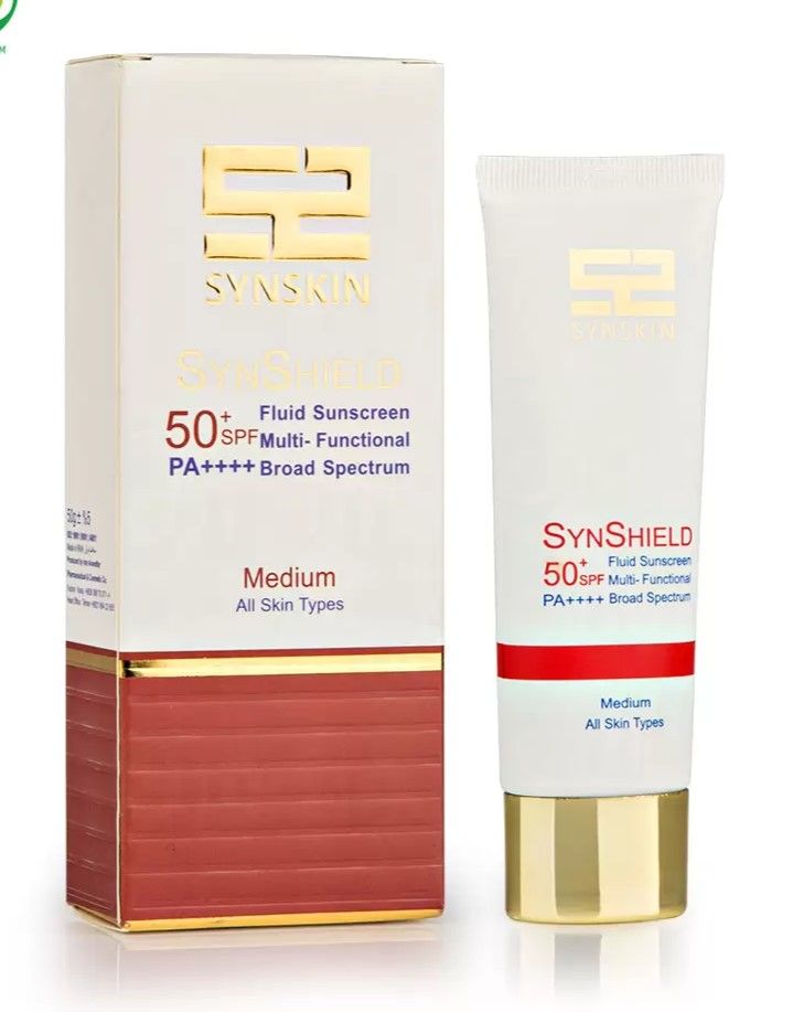 ضد آفتاب فلوئید 50+ SPF ساین شیلد ساین اسکین، رنگی مدیوم ، مناسب انواع پوست