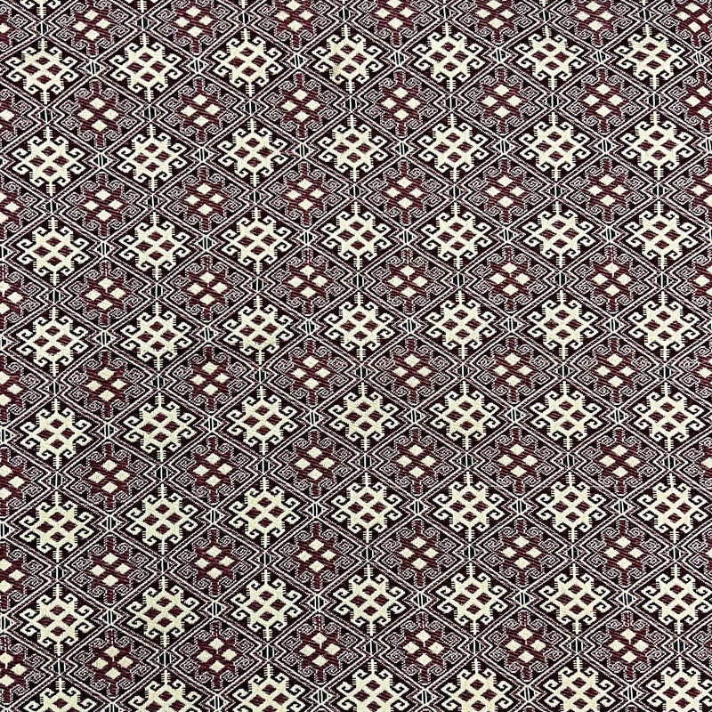 پارچه روفرشی عرض 2 متر مدل جاجیم طرح هندسی کد 01 رنگ قرمز