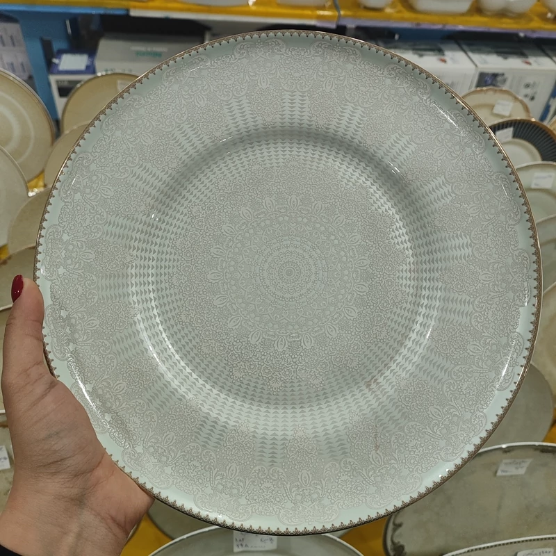 سرویس چینی 128 پارچه لورین مدل محدثه طلایی 18 نفره ارسال رایگان