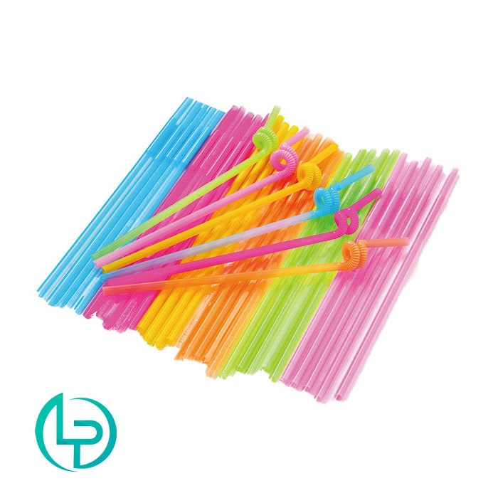 نی تاشو 6 میلی‌متر رنگی بسته 100 عددی