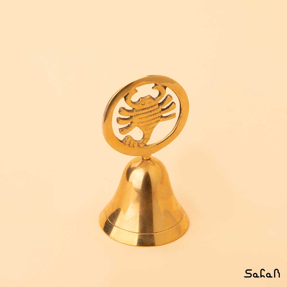 زنگ برنجی دستی ماه تولد آبان