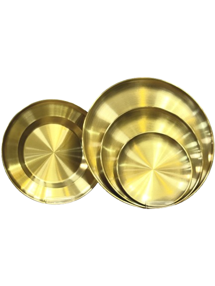 بشقاب طلایی استیل