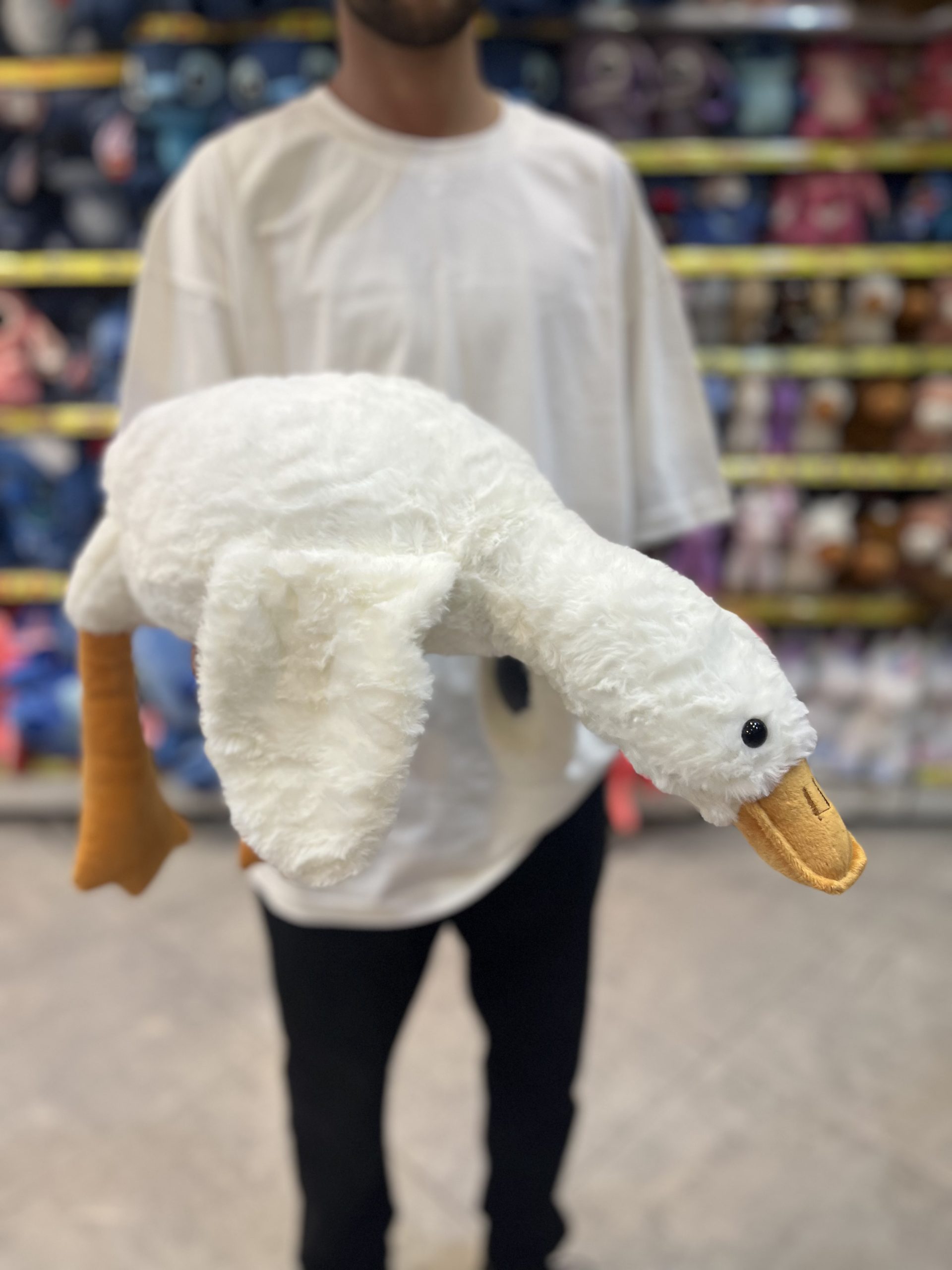 عروسک غاز(مرغابی) خوابیده 75 سانت