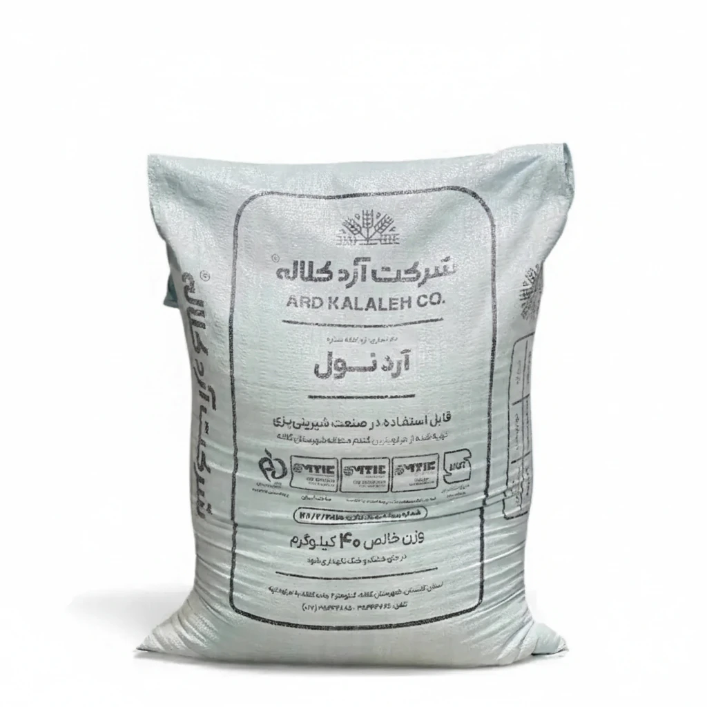 خرید آرد کلاله قنادی 1 کیلو تا کیسه 40 کیلو – آرد سفید الک‌شده برای خمیر سبک و ترد | پخش پامچال مشهد