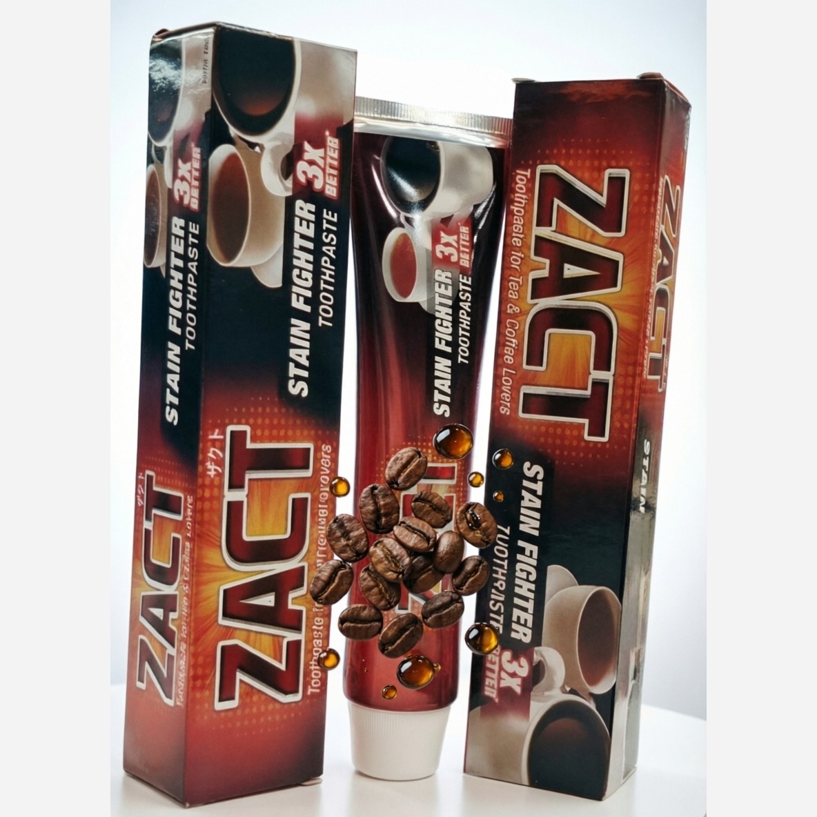 خمیر دندان ضد لک قهوه و دخانیات ZACT وزن 190 گرم